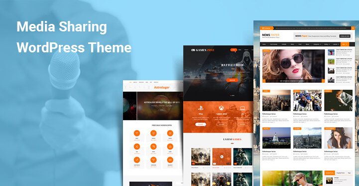 12 Media Sharing WordPress Themes for Journal Magazine Media Websites