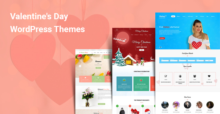 Valentines Day WordPress Themes for Love Marriage Romantic Gift Shops