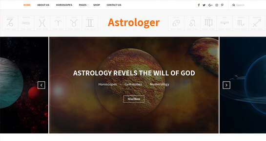 Astrology Wordpress Theme