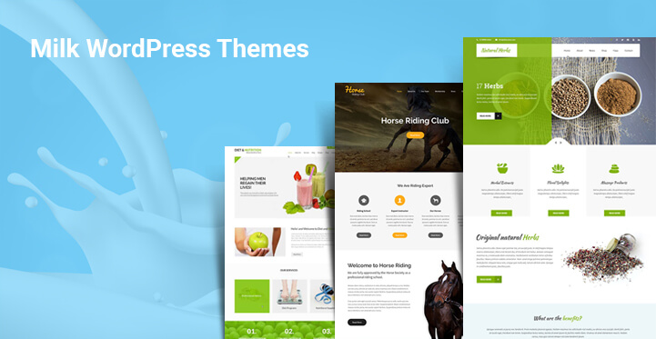 12 Milk WordPress Themes for Agro Products Organic Natural Fresh Herbal Produce