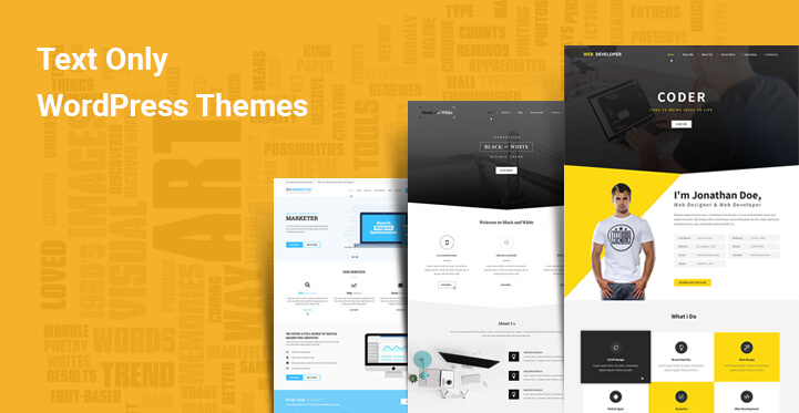text only wordpress themes