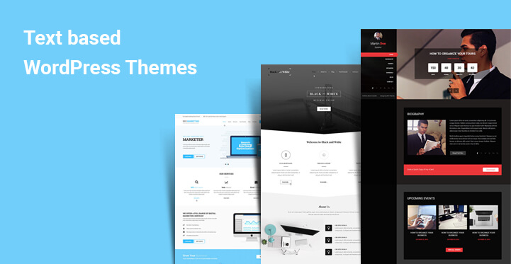 Text based WordPress Themes