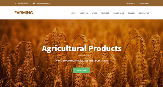 Farming WordPress theme