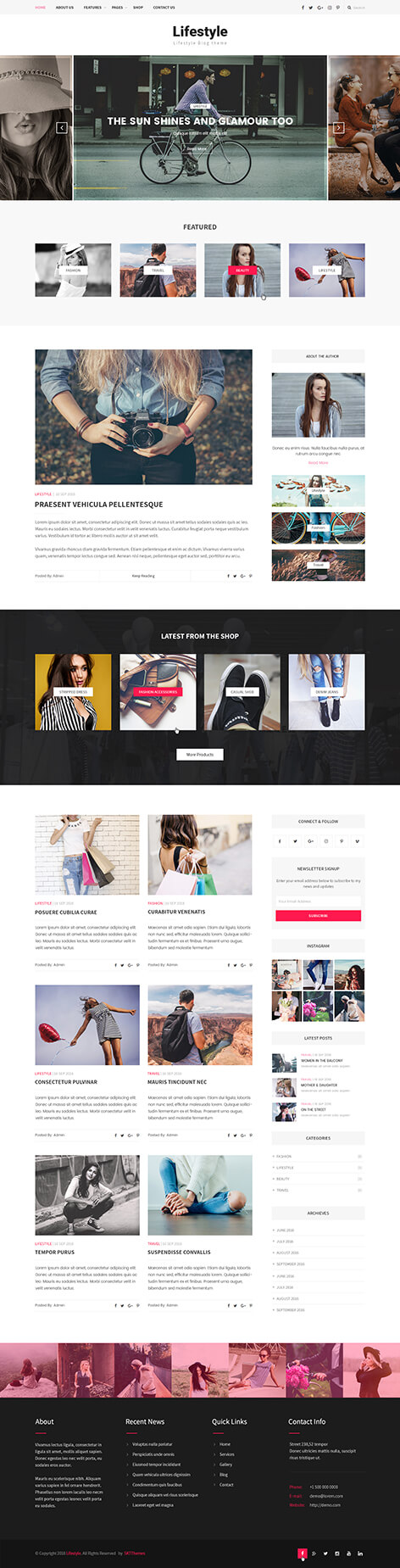Lifestyle WordPress theme for journals travel life and ...