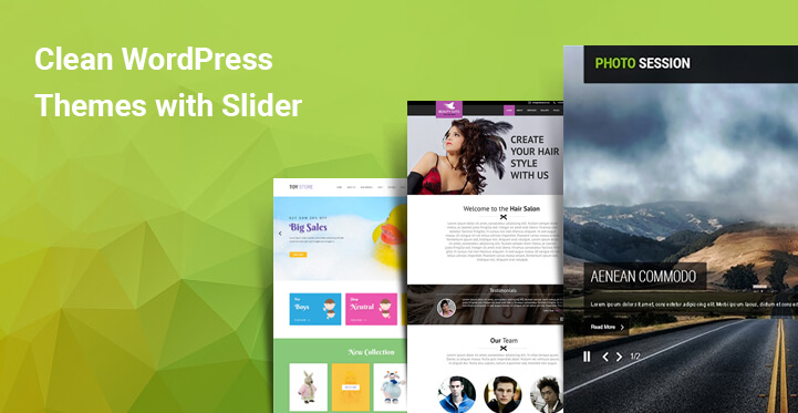 Clean WordPress themes with slider