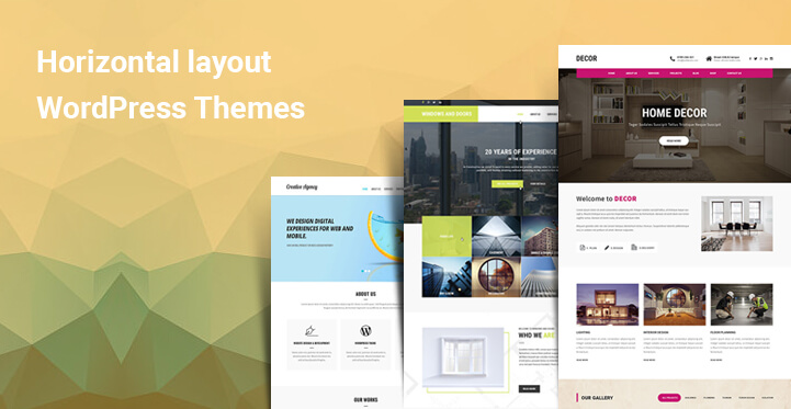 Horizontal Layout WordPress Themes