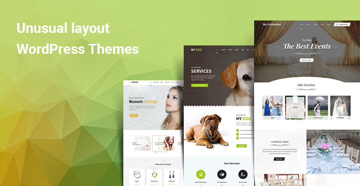 Unusual layout WordPress themes