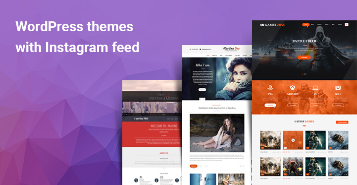 WordPress themes with Instagram feed