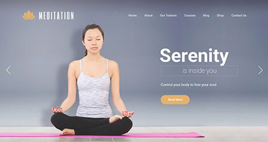 Meditation Yoga Studio WordPress theme