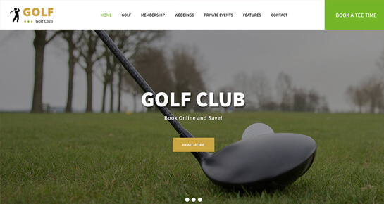 golf wordpress theme