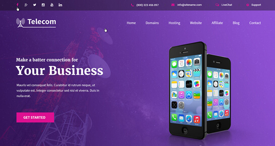 Telecom WordPress theme