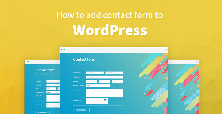 How to add contact form to WordPress
