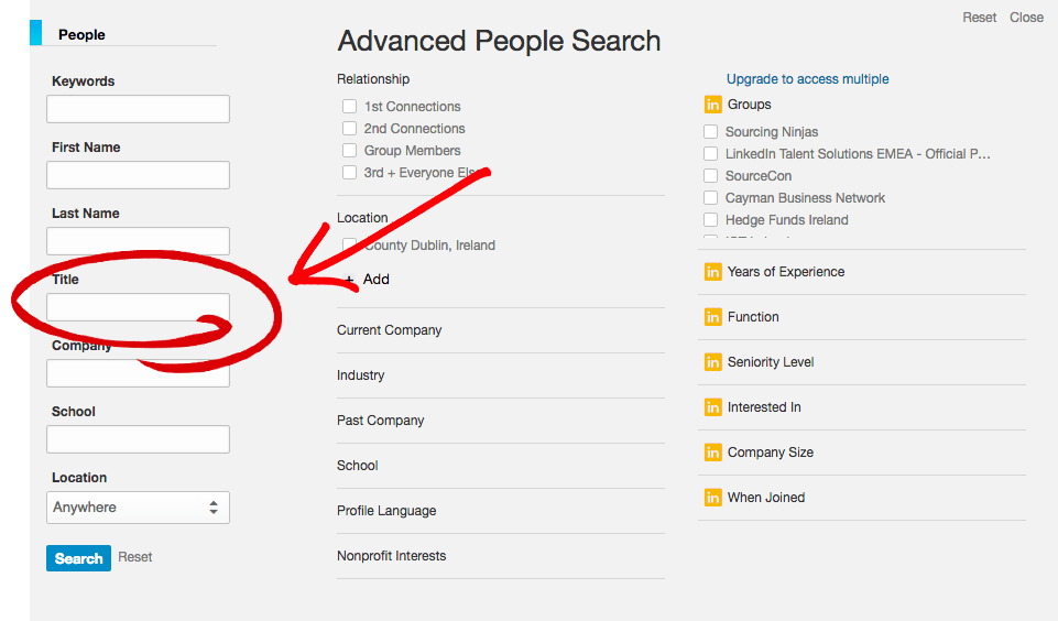 advanced search