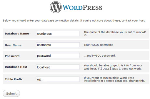 Install WordPress