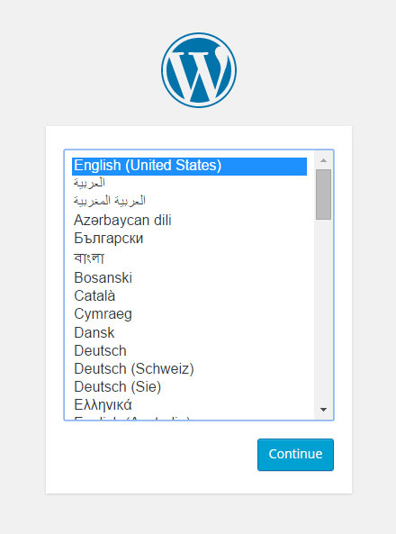 wordpress language setting