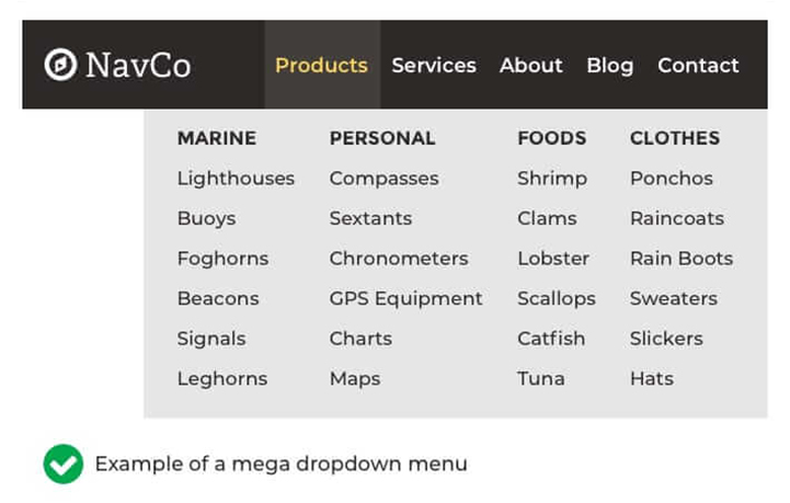 easy straightforward navigation