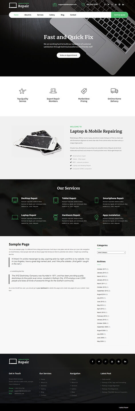 free wordpress themes download