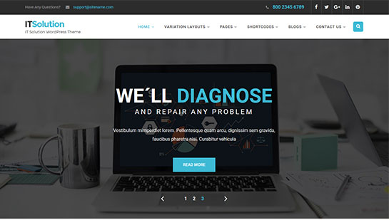 IT solutions WordPress theme