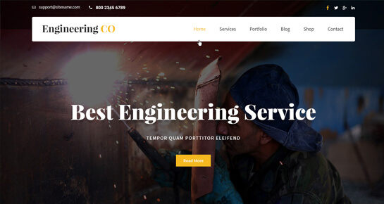 Engineering WordPress theme