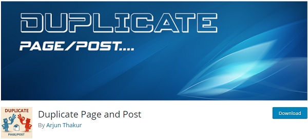 WordPress duplicate page plugin 