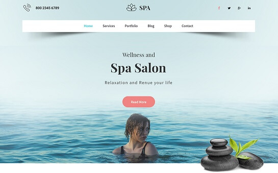 Beauty salon WordPress theme