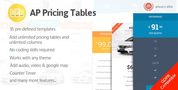 AP pricing table