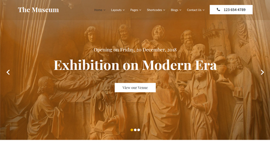 museum WordPress theme