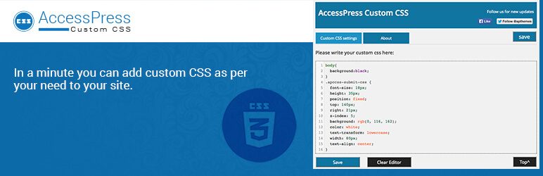 accesspress custom css