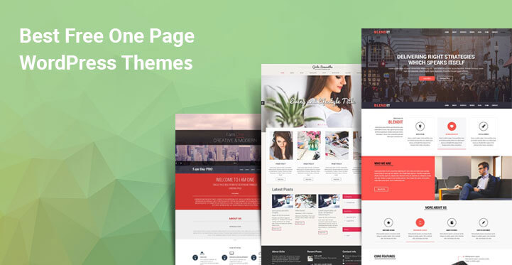 free one page WordPress themes
