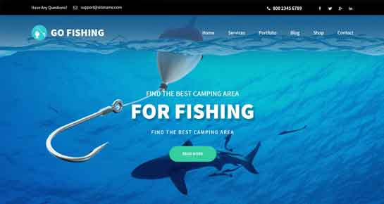 fishing WordPress theme