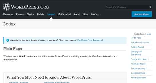 WordPress Codex