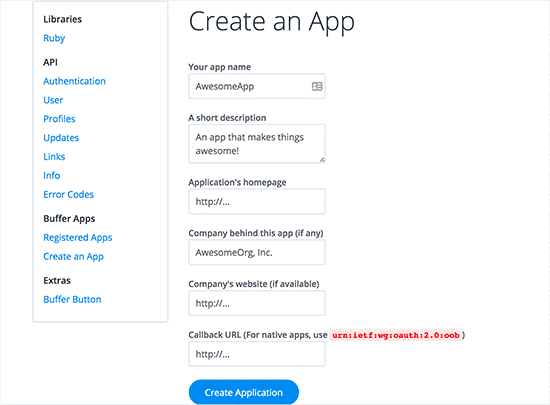 create app buffer