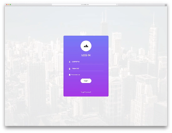 design admin login page