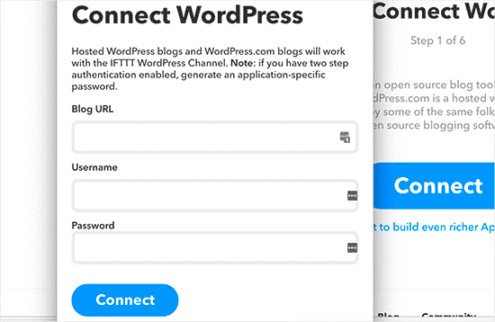 IFTTT Connect WP
