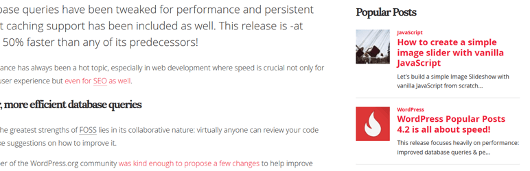 WordPress popular posts
