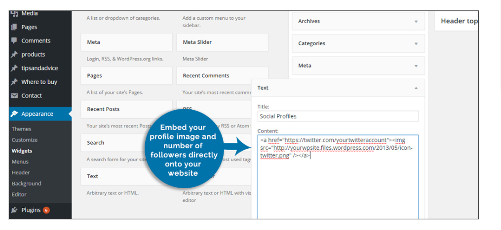 Attach The Social Media Profile Links