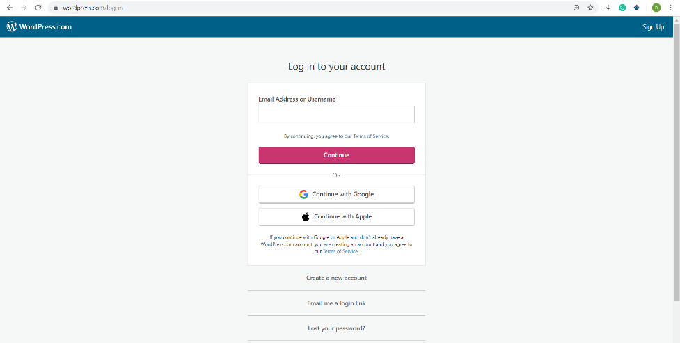 Login to Your WordPress Account Firstly