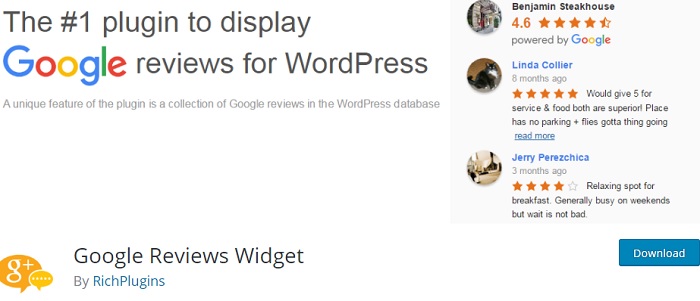 google reviews widget