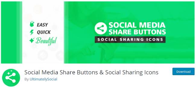 social media share button