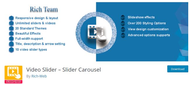 video slider carousel
