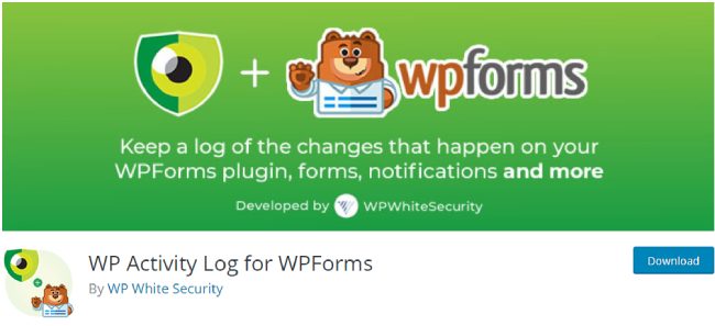wp activity log for WPforms