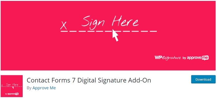 Contact Forms 7 Digital Signature Add-On