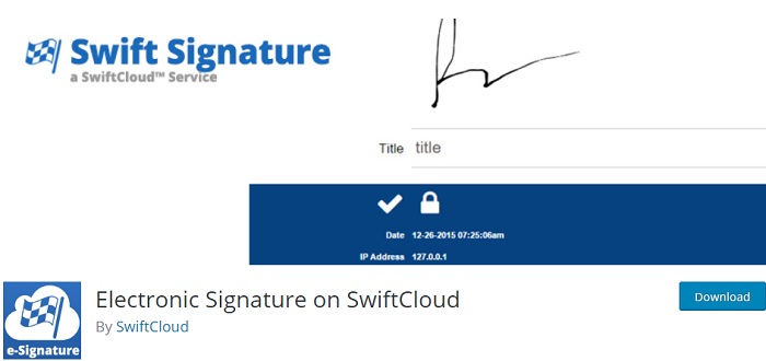 Electronic Signature on SwiftCloud
