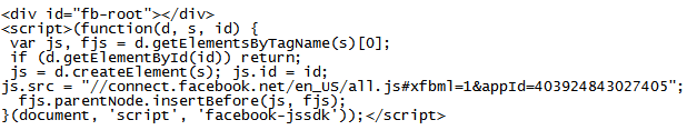 HTML5 code for facebook like box