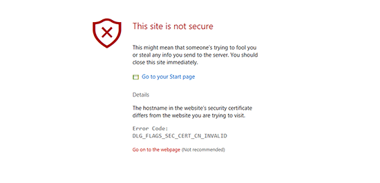 This site is not secure