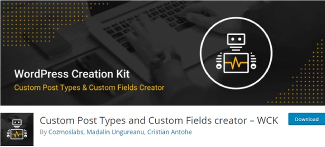 custom post types and custom field creator