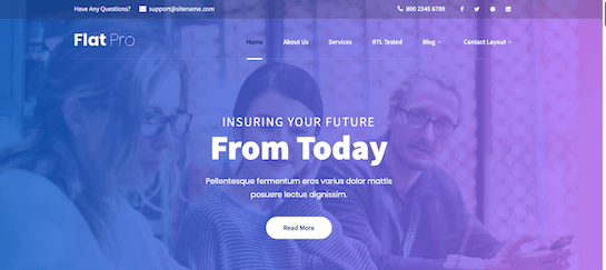 Flat WordPress theme