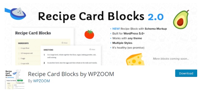 recipe card blocks by wpzoom