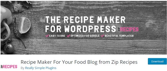 recipe maker zip