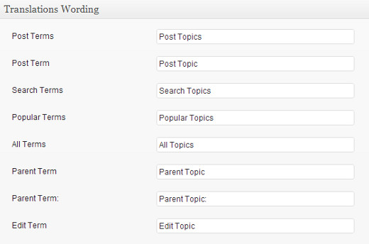 taxonomy topics